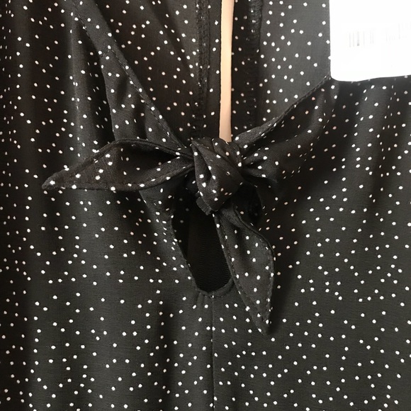 Charlotte Russe Polka Dot Bell Sleeve Skater Dress - Picture 4 of 6